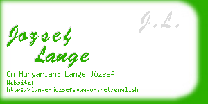 jozsef lange business card