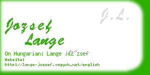 jozsef lange business card